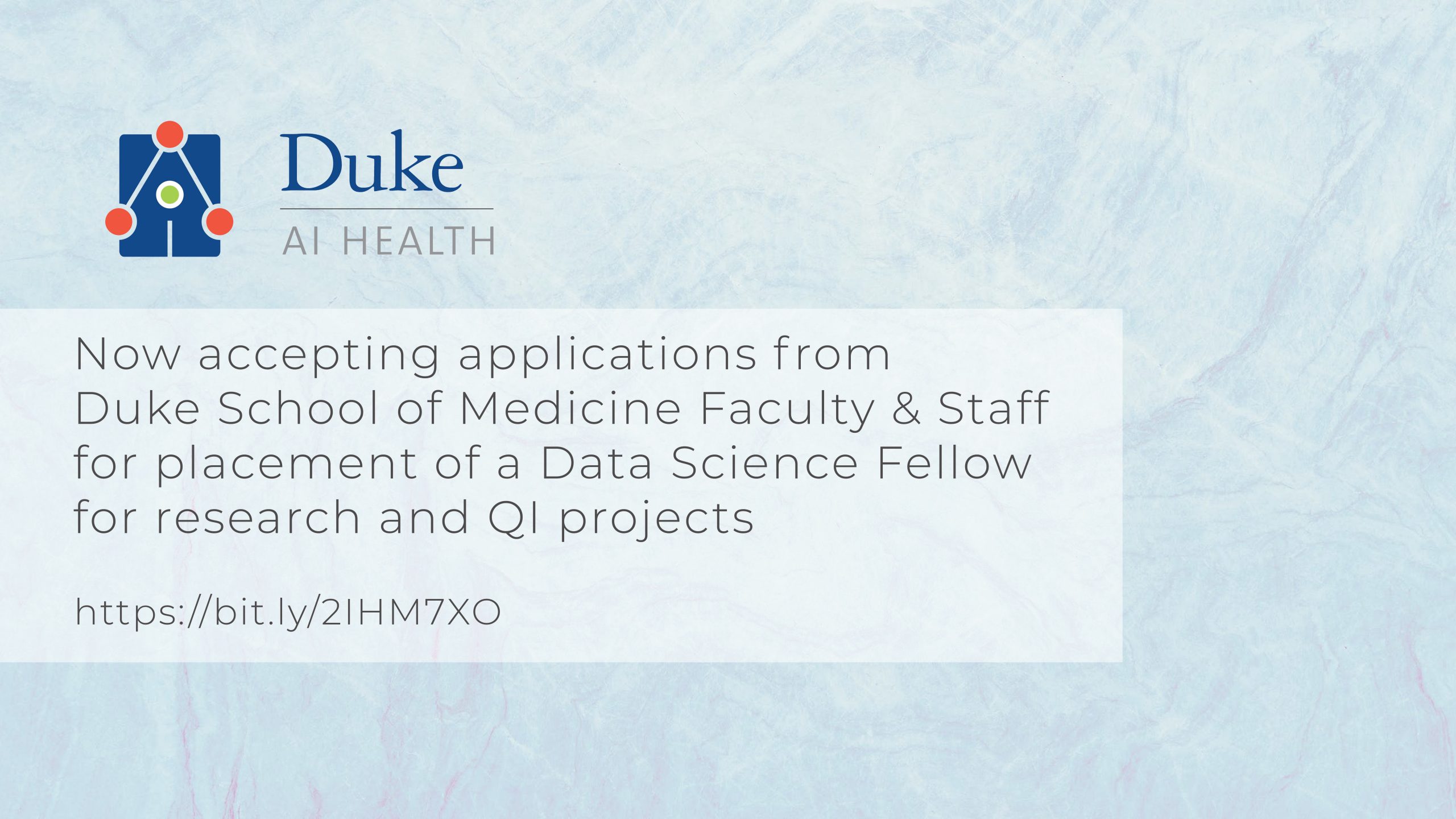 Duke AI Health Fellowship Option 1