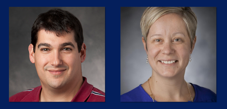 Portraits of Benjamin Goldstein, PhD (left) and Lauren Franz, MBChB (right)