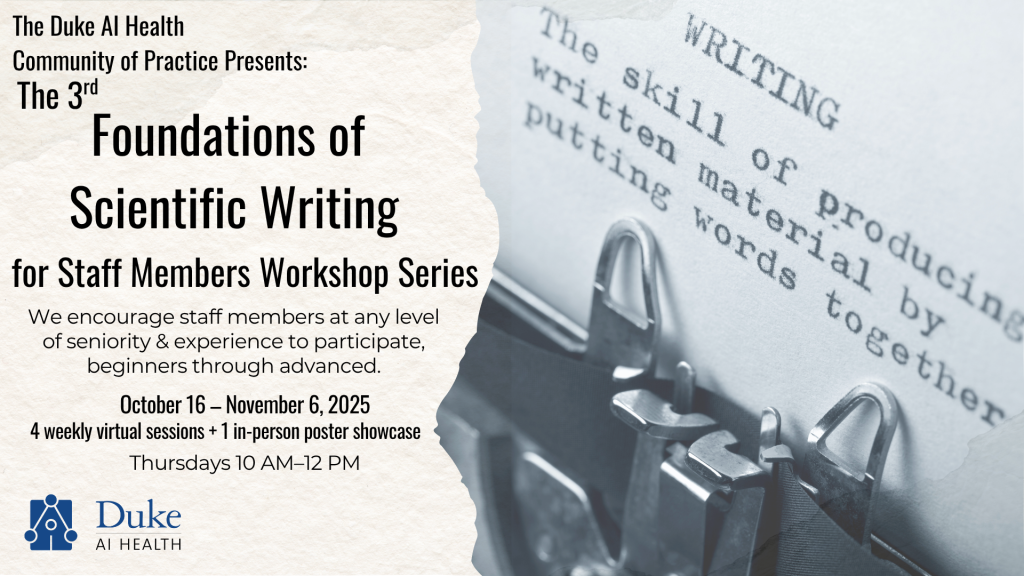Foundations of Scientific Writing 2025 graphic